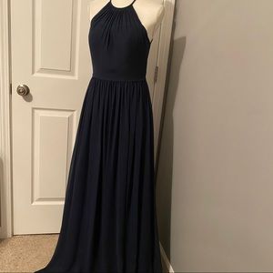 Navy Blue Long Formal Dress